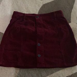 American eagle high waisted button up corduroy skirt